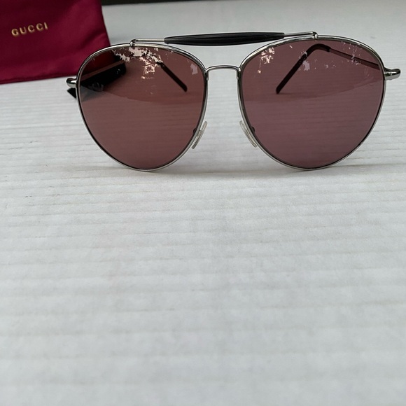 Vintage Y2K Gucci 58mm Aviator Sunglasses - Picture 15 of 16